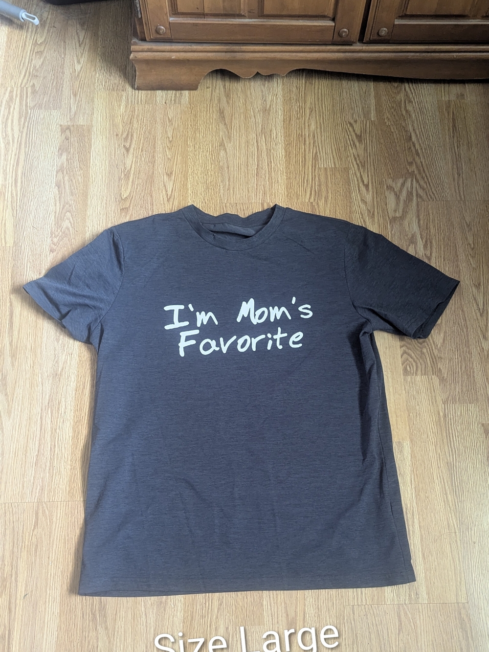 'I'm Mom's Favorite' Short Sleeve Tee - Charcoal